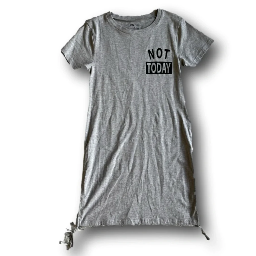Girl’s On Fire gray T-shirt dress